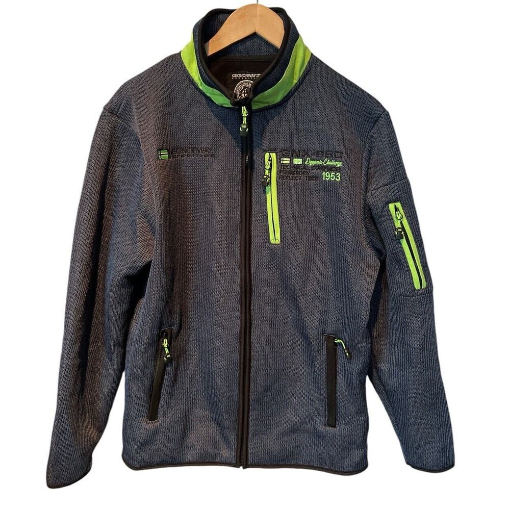 Geographical Norway GNX-850 Knit Blue Jacket Men’s Medium